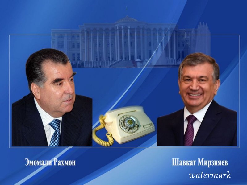 Телефонный разговор Лидера нации Эмомали Рахмона с Президентом Республики Узбекистан Шавкатом Мирзиёевым