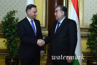 Встреча Лидера нации Эмомали Рахмона с Президентом Республики Польша Анджеем Себастьяном Дудой