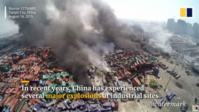 Число жертв взрыва в Китае возросло до 62 человек  (ВИДЕО)