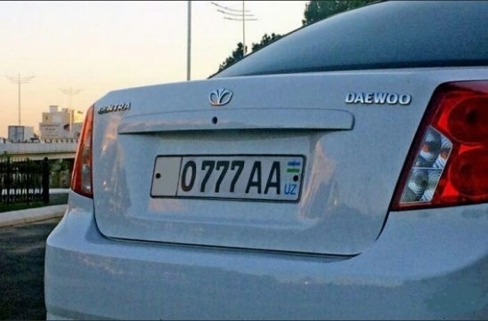 В Узбекистане водители потратили за полгода более $15 млн на «красивые» номера