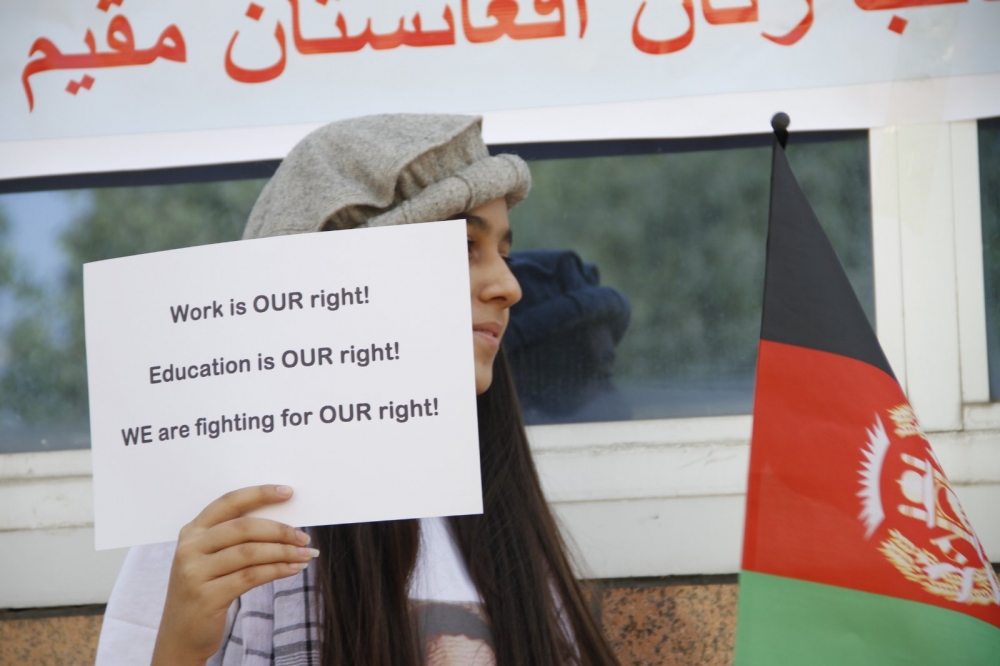 В Душанбе проходит акция в поддержку Панджшера и фронта сопротивления Афганистана