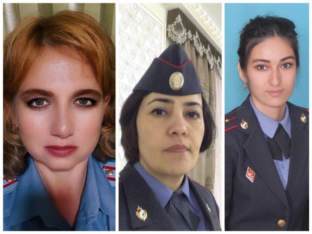Красивая половина таджикской милиции