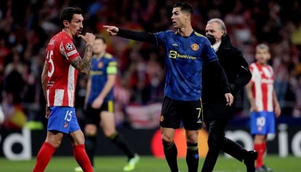 «Атлетико» и «Манчестер Юнайтед» сыграли вничью в матче 1/8 финала Лиги чемпионов