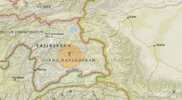 В горах Памира произошло землетрясение силой 5 баллов