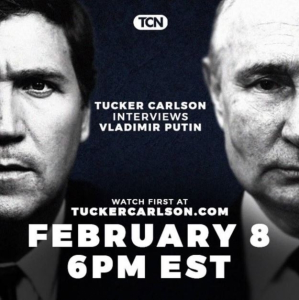 Интервью Путина Карлсону будет опубликовано 9 февраля в 2:00 мск